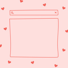pink background with hearts