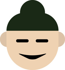 Happy Cartoon Character With Beanie Hat