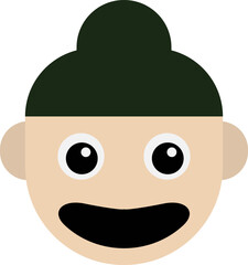 Happy Cartoon Character With Beanie Hat