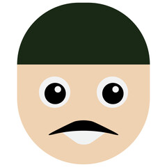 Happy Cartoon Character With Beanie Hat