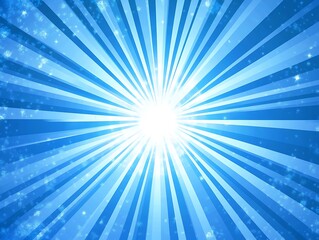 Blue comic book action explosion starburst