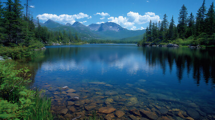 Fototapeta premium adirondack lake wallpaper,