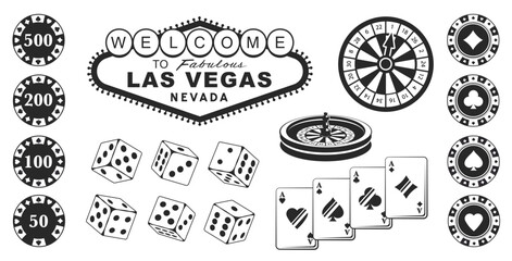 Las Vegas sign vector set © 4zevar
