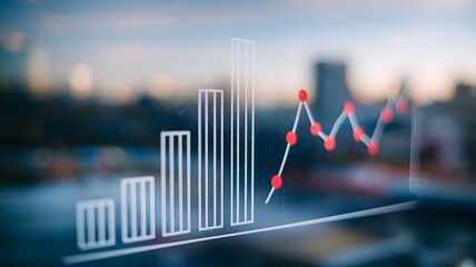 Fototapeta premium Industry Growth Representation Graph