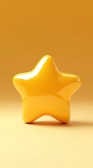 Golden star object on matching background for motivational content