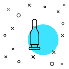 Black line Bullet icon isolated on white background. Random dynamic shapes. Vector