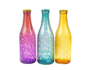 Colorful Decorative Glass Bottles with Unique Patterns