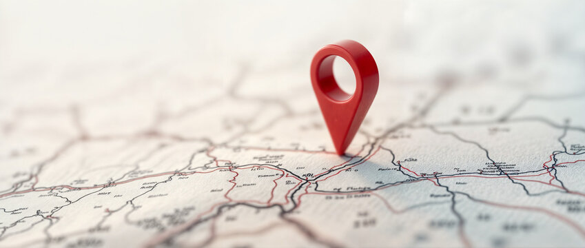 GPS navigator pointer on city map, navigation, logistics, geography, communication, transport, travel theme concept, location marking with a pin on a map