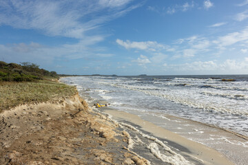 Kingscliff Beach erosion and storm damage from Cyclone Alfred, Northern Rivers, New South Wales, Australia