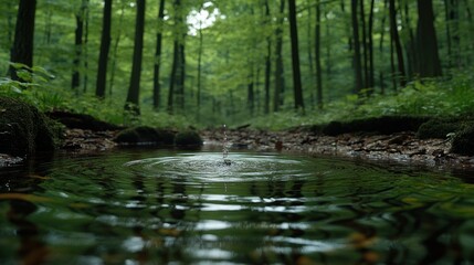 Obraz premium Forest stream ripples