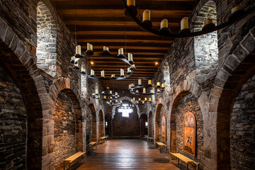 Inside the medieval Castle of the Counts (Gravensteen) in Ghent, Belgium