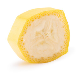banana slice isolated on a white background