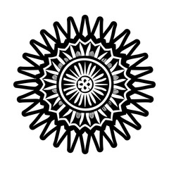 A solid style icon of enlightenment symbol