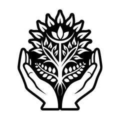 A filled style icon of growth symbol