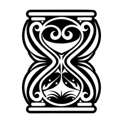 A glyph style icon of sand watch symbol
