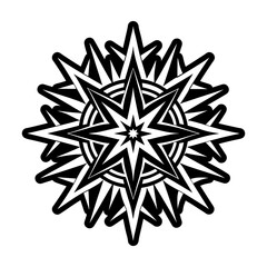 A filled style icon of starburst symbol