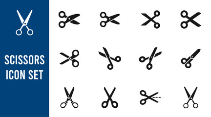 scissors icon set