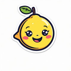 Cute and Funny Lemon Smiling Fruit Vector Illustration