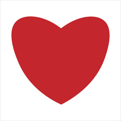 Heart, love, romance or valentine's day red vector icon for apps and websites
