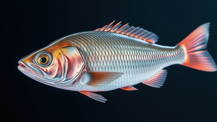 Fototapeta premium Shimmering Fish, Polished Quartz, Rose & Sage Hues