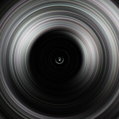 Colorful radial motion effect. Abstract rounded background. Color curves and sphere.