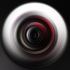 Colorful radial motion effect. Abstract rounded background.