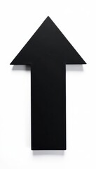 Obraz premium Single bold black arrow pointing right, isolated on pure white, black, clean