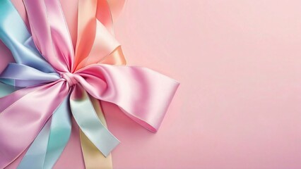 Elegant Bow Illustration in delicate pastel Colors for International Bow Day