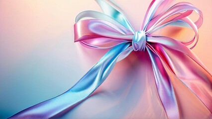 Elegant Bow Illustration in delicate pastel Colors for International Bow Day