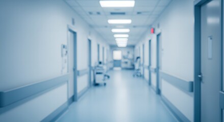blur image background of corridor in hospital or clinic