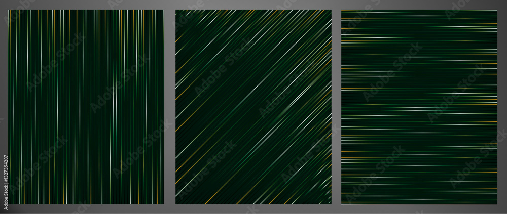 Poster modern texture cover design set. dynamic line pattern. creative premium stripe vector background for