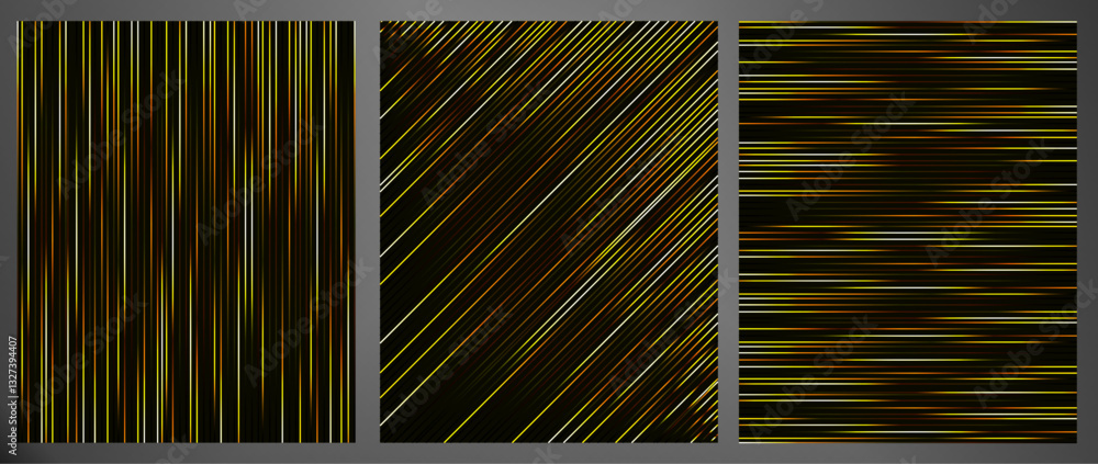 Poster modern texture cover design set. luxury dynamic line pattern. creative premium stripe vector backgro
