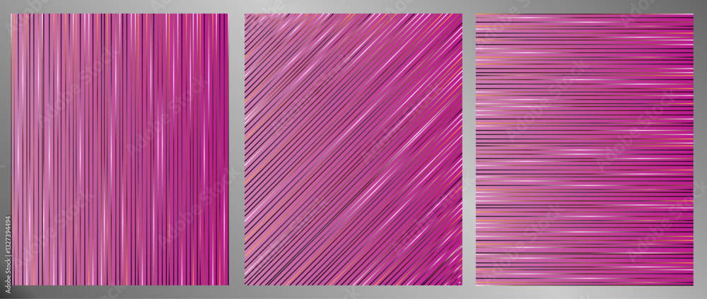 Poster modern texture cover design set. luxury dynamic line pattern. creative premium stripe vector backgro