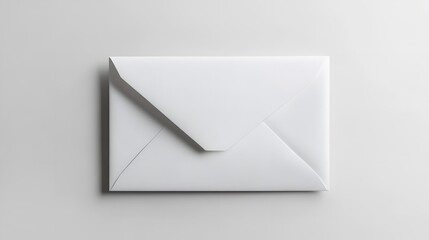 Pure Elegance A Clean, Unmarked White Envelope on a Subtle Gray Background.
