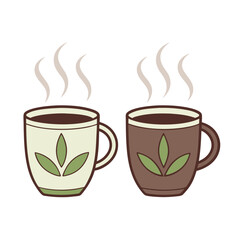 Vibrant Tea and Coffee Cups – A Warm and Cozy Moment