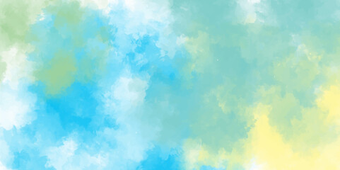 Light blue green background with marbled watercolor texture grunge, pastel spring or Easter background abstract misty illustration with wispy smoke, abstract cloudy banner or website header design
