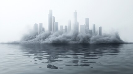 illustration of skyscrapers in the city