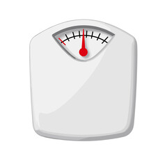 Losing weight. Kitchen scale measuring precise portion sizes, diet tracking tool