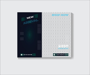 New Arrival, New Collection, Fashion Sale Social Media Banners Template, Promotional Social Media Post Vector, Editable Social Media Post Template