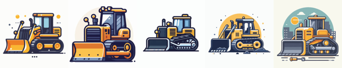 Vector of a bulldozer.