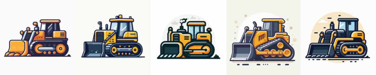 Vector of a bulldozer.