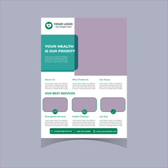 Corporate healthcare and medical flyer design Template