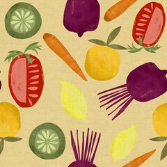 seamless pattern with vegetables