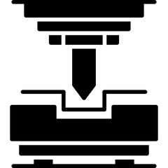 Bending Machine Icon Vector Element