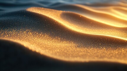 Golden desert sand ripples