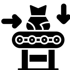 Conveyor Belt Icon Vector Element