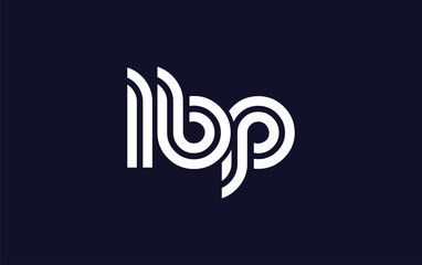 LBP Creative Unique Modern Letter Logo Design.  Stylized logo featuring a unique letter design, presenting abstract minimalist aesthetics and modern appeal.
