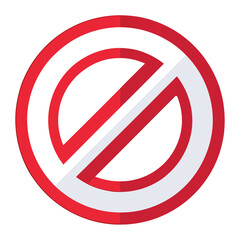 Fototapeta premium 3d render of a forbidden sign not allowed