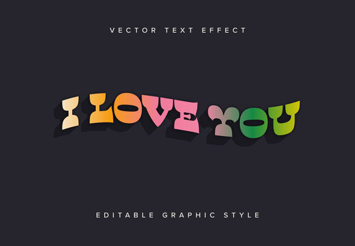 Wavy Gradient Text Effect Mockup