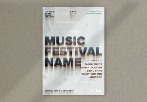 Grunge Festival Poster Layout